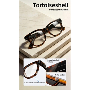 Lunettes Intelligentes IA avec Traduction ChatGPT, Appel ENC, Lecteur de Musique, Enregistrement Vidéo Haute Définition sans Fil BT, <span class=keywords><strong>Cam</strong></span>éra Pexie 1300W - Product Image 3