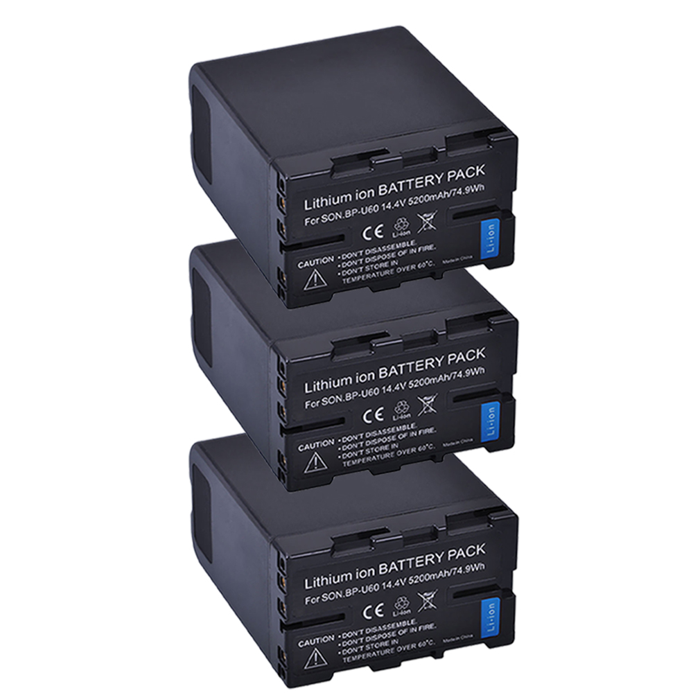 5200mah BP-U60 Battery for Sony Cameras - High Capacity