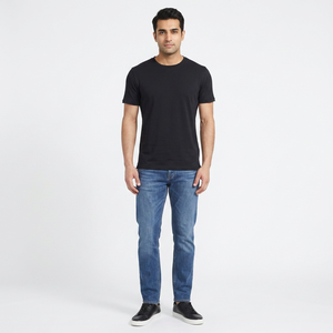 Camiseta de Hombre de Buena Calidad, 100% Algodón, Sin Tejer, Corte Regular, Manga Corta, Color Sólido, Lavada, Ecológica, Transpirable, con Logotipo Personalizado - Product Image 1
