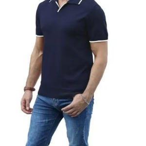 Polo brodé personnalisé en gros, T-shirt de golf uni, Polo homme vierge, Polo color block - Product Image 2