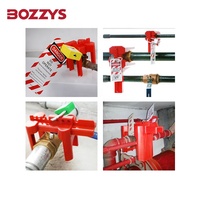 Verrou de sécurité à clé réglable BOZZYS pour robinet à bille, pour tuyaux de 50 à 200 mm, utilisation dans l'industrie chimique