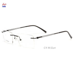T030W Think Titanio Gafas De Vision Ophthalmics Gafas Sin montura Hombres Monturas De Titanio - Product Image 4