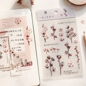 Pegatinas personalizadas con <span class=keywords><strong>palabras</strong></span> japonesas de trébol Margarita, flores transparentes, hojas, plantas, pegatinas decorativas - Product Image 4