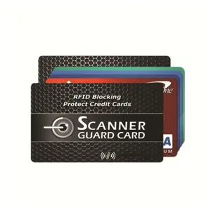 2021 Custom Logo Plastic Pvc Nfc 13.56 Debit Bank Credit Card Protector Anti Scan Signal Rfid Blocking Card With Chip
