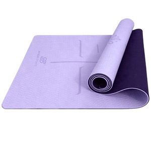 Alfombrilla de <span class=keywords><strong>Yoga</strong></span> Premium TPE antideslizante con logotipo personalizado, toalla ecológica, juego de correa de bloque Plegable ligera, opciones de grosor de 3mm-10mm - Product Image 3