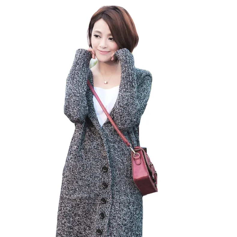 Ucuz kazaklar toptan yüksek kalite lüks kabartmalı Dama Mujer Sueteres uzun örme kapüşonlu ceket kazak