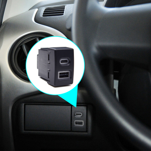 Adapté aux modèles <span class=keywords><strong>Mazda</strong></span> 6/2/<span class=keywords><strong>3</strong></span>/5 de 2004 à 2015, interface de charge rapide USB de type C pour téléphone portable en voiture. - Product Image 4