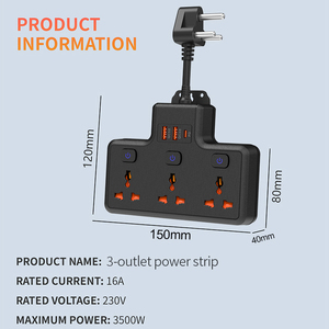 Tomada Multiplug Universal com Protetor contra Sobretensão e Cabo de Extensão com Porta USB - Product Image 2