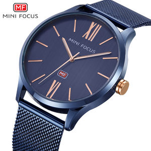 MINI FOCUS Dernière Marque Nouvelle Ready Made Bonne Qualité Tendance Design Prix Bas Multicolore <span class=keywords><strong>Chic</strong></span> Montres Maille Bracelet Acier MF0018G - Product Image 1
