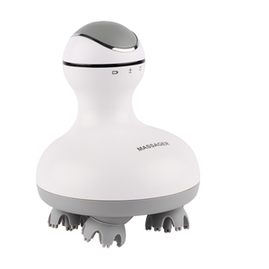 Masajeador eléctrico de relajación de cuero cabelludo de doble cabeza, herramienta vibratoria de mano para el cuello del cuerpo con Control remoto inalámbrico para aplicación en la cabeza - Product Image 1