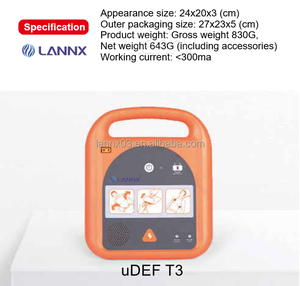 LANNX-Desfibrilador Externo Automático portátil uDEF T3, entrenador AED para entrenamiento de RCP, entrenador AED de primeros auxilios - Product Image 6