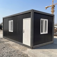 Cabine conteneur préfabriquée pliable résistante aux intempéries, unité modulaire portable pour dortoir du personnel de camp minier et bureau de chantier