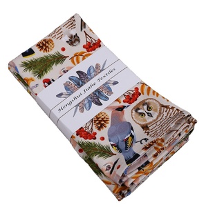 OEM Customized Dinner Table Soft Linen <strong>Napkin</strong> Washable Digital Printed Cotton Linen Tea Towels