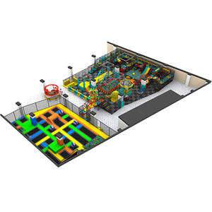 Trampolín de parque de aventuras interior personalizado de alta calidad trampolín de gimnasia de plástico con patio interior - Product Image 2