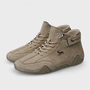Zapatillas de caminar de gamuza con hebilla para mujer, de caña alta, informales, con cordones, suela de goma antideslizante para exteriores - Product Image 3