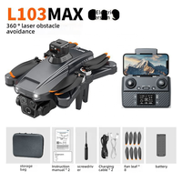 Drone RC Quadricoptère L103 Max Pliable avec Évitement d'Obstacles, Gimbal, GPS, Caméra Brushless FPV pour Adultes