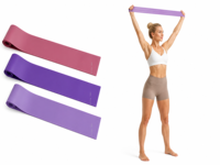 Bandes de Résistance en Latex Robustes pour Exercices de Traction, Lot de 5 Boucles, Haute Élasticité pour Entraînement de Force et Exercices de Fitness à Domicile