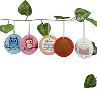 Adorno Colgante de Cerámica Personalizado con Impresión UV HD, 10 cm de Diámetro, 0.4 cm de Grosor, Venta al por Mayor de Fábrica, Moderno y Ecológico para Bebés