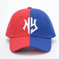 Casquette de baseball personnalisée de haute qualité 100% coton à 6 panneaux avec logo brodé, casquette de papa personnalisée, casquette de sport bicolore pour homme