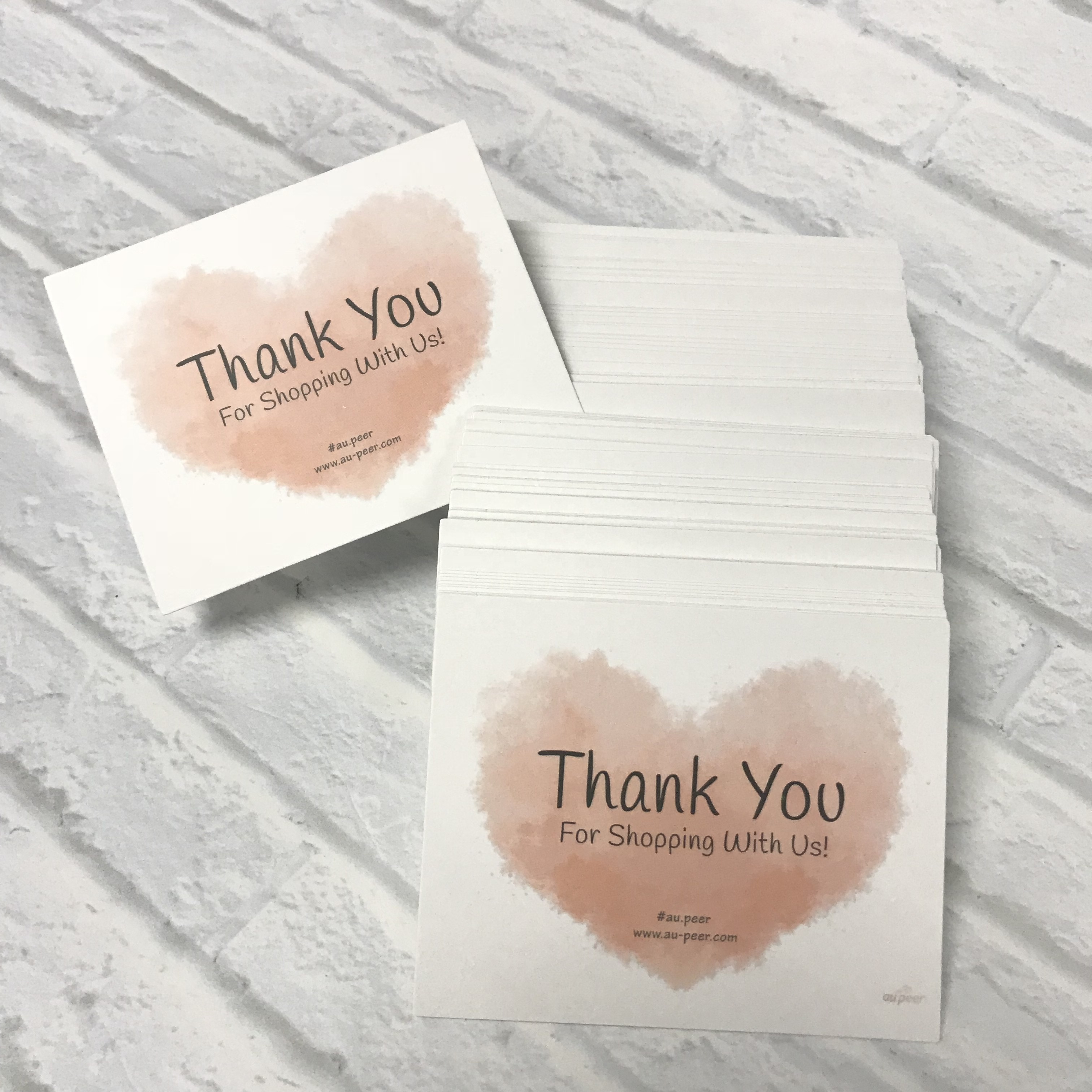 Популярная оптовая продажа, индивидуальная бумага с сердечком 7*11 см с принтом, спасибо