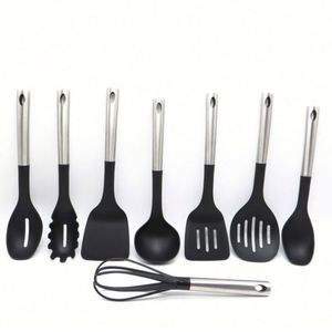 Juego de Utensilios Inteligentes Olycoop KT1706 de 9 Piezas, Mangos de Acero Inoxidable 430, Nylon de Grado Alimenticio, Opción de Logotipo Grabado, en Stock, Hecho en China - Product Image 2