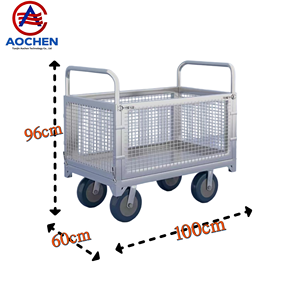 AOCHEN Chariot utilitaire en treillis métallique robuste avec roues pour l'entrepôt et le commerce électronique - Product Image 2