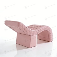 Nouveau Lit de Massage pour Cils en Flanelle Blanche, Table de Beauté, Mobilier de Salon, Lit Facial Réglable et Inclinable pour Sourcils et Cils