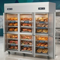 Réfrigérateur vertical à six portes de très grande capacité, congélateur vertical pour cuisine commerciale, réfrigérateur en acier inoxydable