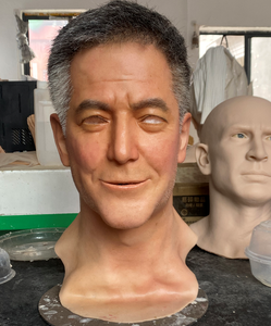 หน้ากากซิลิโคนที่สมจริงคุณภาพสูงสำหรับผู้ชายหล่อนุ่มใส่สบายอุปกรณ์แต่งหน้า - Product Image 4