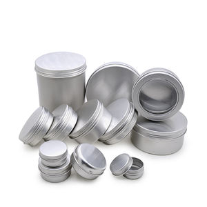 Expédition immédiate - Pot cosmétique en aluminium de 2 oz, qualité alimentaire, avec bouchon à vis fileté, hermétique, pour parfum, crème pour le visage, huile essentielle - Usine - Product Image 6