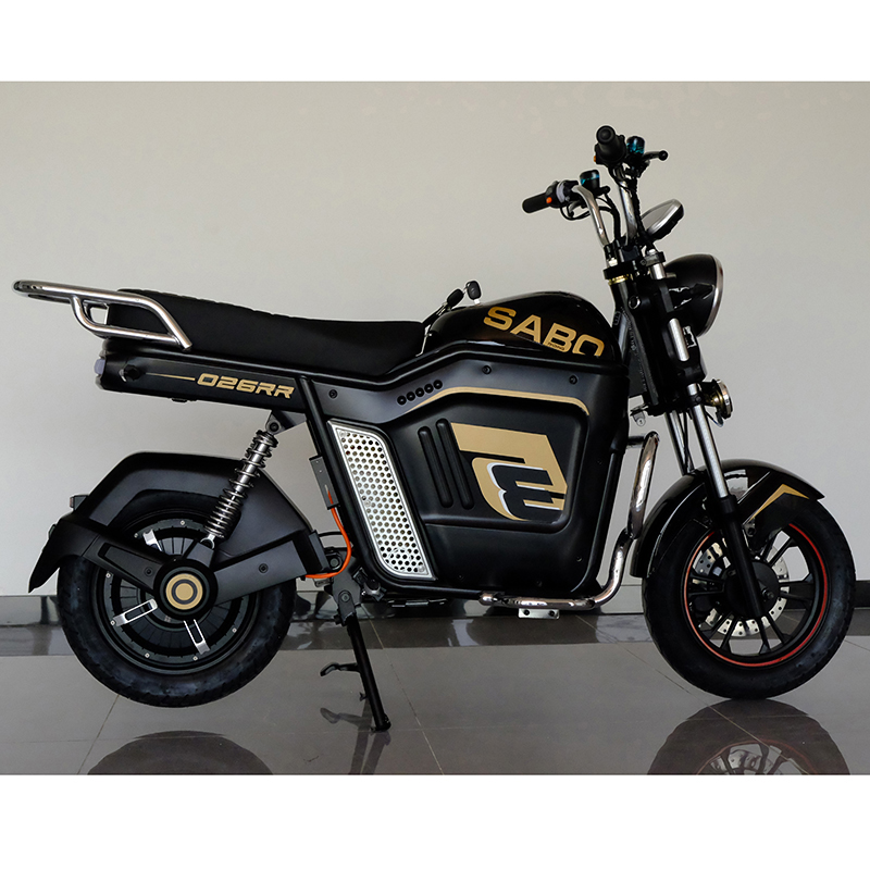 Moped with Sidecar Vintage Electric Motorcycle Style