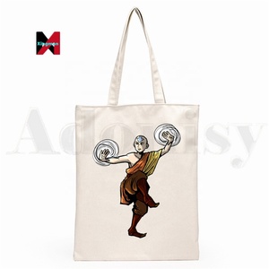 Avatar cuối cùng airbender aang và appa phim hoạt hình đồ họa Hipster phim hoạt hình in Túi mua sắm cô gái thời trang giản dị gói Túi xách tay - Product Image 3