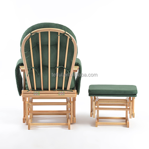 European Design Wood Frame Single Seat <b>Recliner</b> Modern Fabric Rocking Nursery Glider <b>Chair</b> for Living Room - Product Image 5
