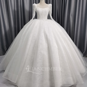 Robe de mariée Vestidos De Novias avec sequins, perles et dentelle, robe de soirée Nigéria Lscm05 Jancember - Product Image 2