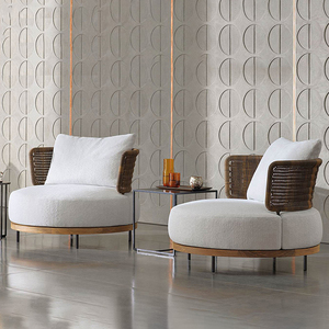 5 places chine rotin tissé assis canapé <span class=keywords><strong>d</strong></span>'angle de luxe villa extérieure mobilier royal - Product Image 5