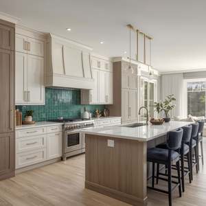 Porte de cuisine en bois laqué en gros, placage de bois mélaminé, avec toutes sortes de lignes de production, portes de cuisine - Product Image 4