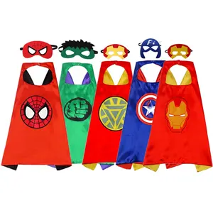 Großhandel individuelles neues Kind Lieblings-Superheld Cosplay Kinder-Held Umhang-Set Halloween Kostüm Maske Spielzeug für Geburtstagsfeiern