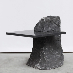 Popular Creative Design Indoor House Yard <strong>Decorative</strong> Hand Carving <strong>Black</strong> Lava Rock Coffee <strong>Table</strong> - Product Image 4