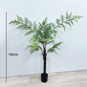 Pot d'arbre Bonsaï Vert Artificiel au Design Moderne Réaliste Petite Branche de Bureau en Faux Plastique Plante avec Feuilles de <span class=keywords><strong>Fougère</strong></span> Arbre - Product Image 5