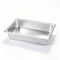 Conteneur alimentaire chauffable professionnel Gastronorm 1/1 GN en acier inoxydable avec couvercle pour buffet
