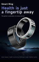 Anillo Inteligente SR08 de Acero Inoxidable, Control por Aplicación, Monitor de Actividad Física, Monitor de Sueño, Pantalla LED, Batería de 5-10 Días, Resistente al Agua 5 ATM, Monitor de Sueño
