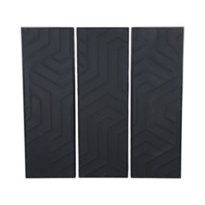 Conjunto de paneles de arte mural modernos con marco, diseño geométrico negro para decoración de sala de estar y comedor - Product Image 6