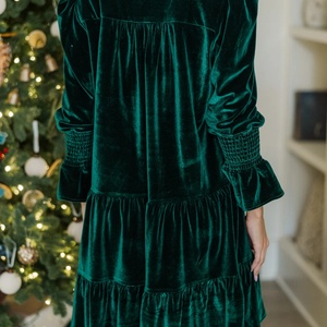 OEM OEM Vestido Mini de Moda Casual Europeo y Americano, Sexy y Moderno, con Volantes, para Fiesta de Navidad - Product Image 3