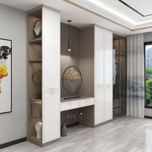 Armoire en bois moderne et élégante, réglable, pour chambre à coucher, meubles de haute qualité avec un grand espace de rangement pour le salon ou l'usage domestique - Product Image 2