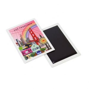 Factory Direct Supply Tin Plate Magnetic Golden Gate Bridge Souvenir Metal San Francisco <b>Fridge</b> Magnet - Product Image 5