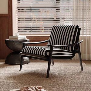 Sofá de madera maciza de fresno de diseño Retro francés antiguo, silla moderna para sala de estar, balcón, sillón para oficina en casa - Product Image 2
