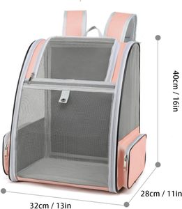 Factory Direct Classic Eco-Friendly <b>Pet</b> <b>Carrier</b> <b>Backpack</b> Breathable Oxford Mesh with Zipper Solid Pattern for Cats and Dogs - Product Image 4