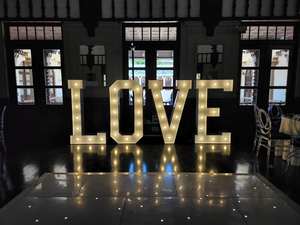 Decorazione di nozze LED lampadina lettere Mr e Mrs 4 ft lettere tendone - Product Image 4