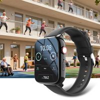 Montre intelligente 4G SOS GPS d'urgence pour personnes âgées avec alarme de chute Carte SIM Suivi de la santé pour les patients autistes/Alzheimer/Démence