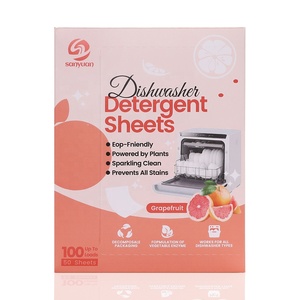 Feuilles de lavage de vaisselle biodégradables à base de plantes, emballage personnalisé, écologiques - Product Image 2